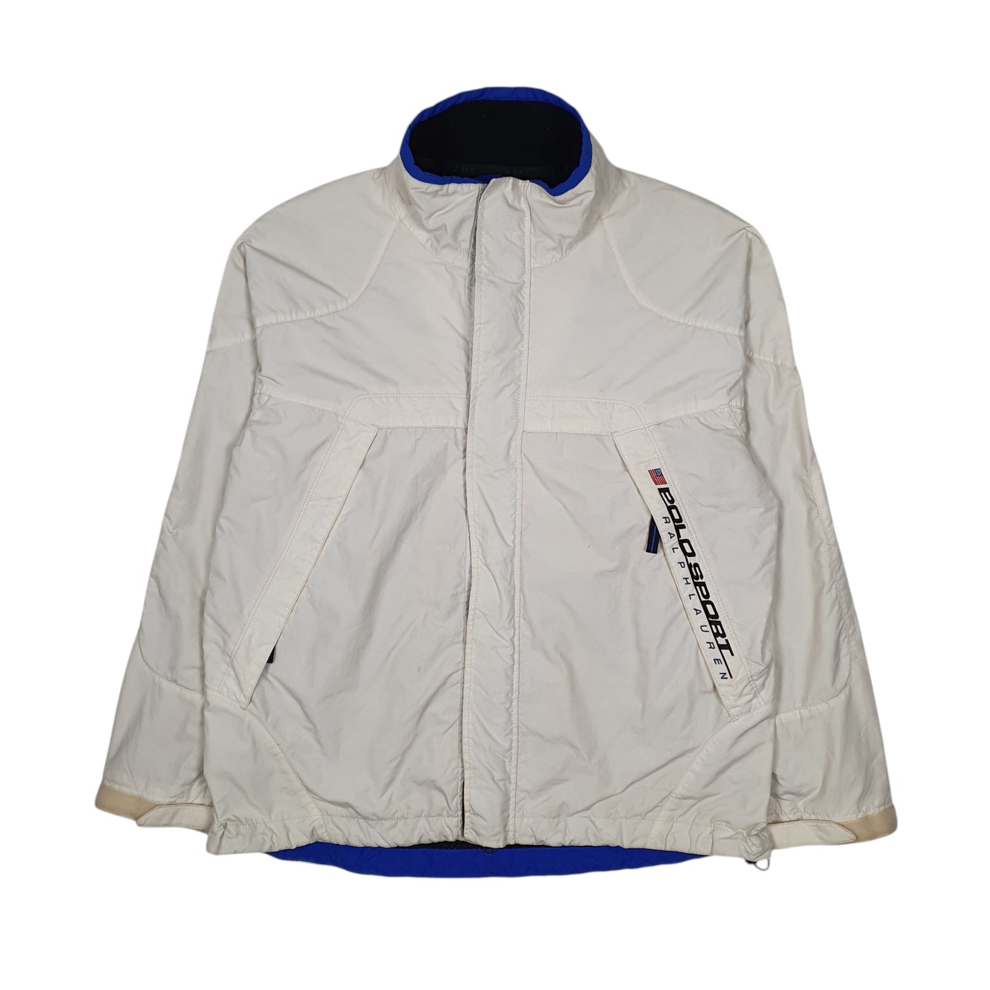 Mens White Ralph Lauren Polo Sport Vintage 90s  Coat
