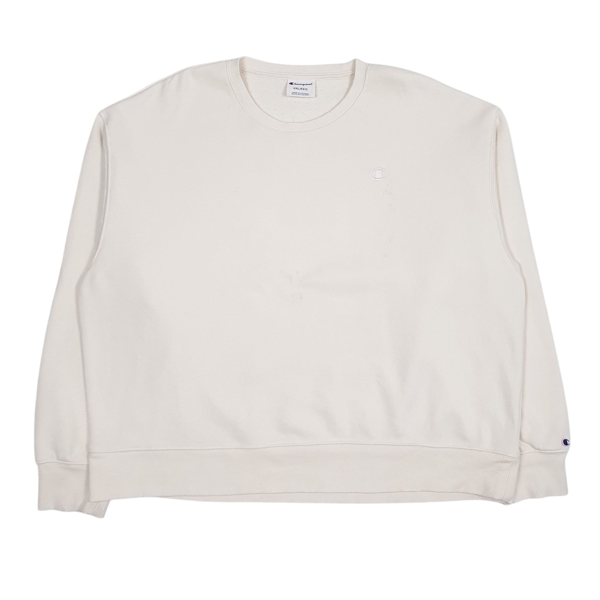 Mens Cream Champion  Crewneck Jumper