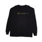 Mens Black Champion  Long Sleeve T Shirt