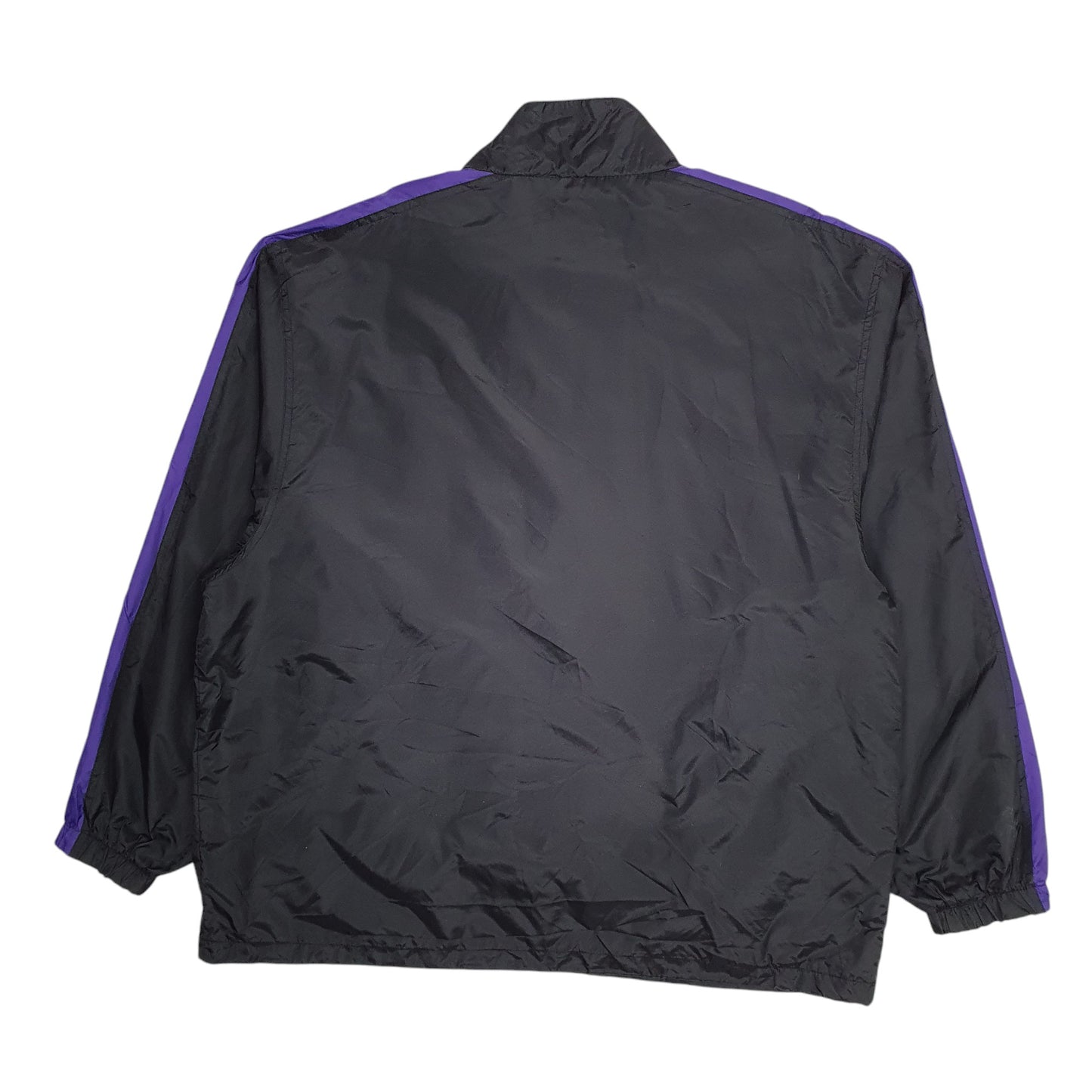 Mens Black Logo Athletic NFL Minnesota Vikings Vintage 90s Full Zip Coat