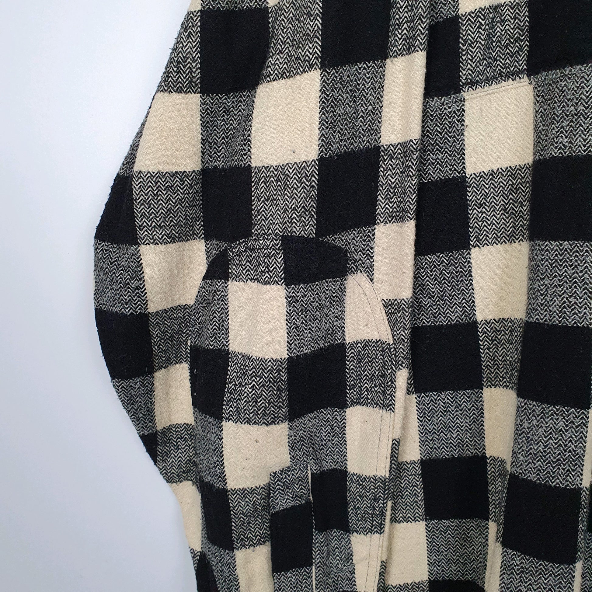 Mens Black Woolrich Oxbow Bend Thick Flannel Plaid  Shirt