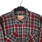 Mens Grey Woolrich Thick Flannel Plaid  Shirt