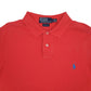 Mens Red Polo Ralph Lauren Custom Fit  Polo Shirt