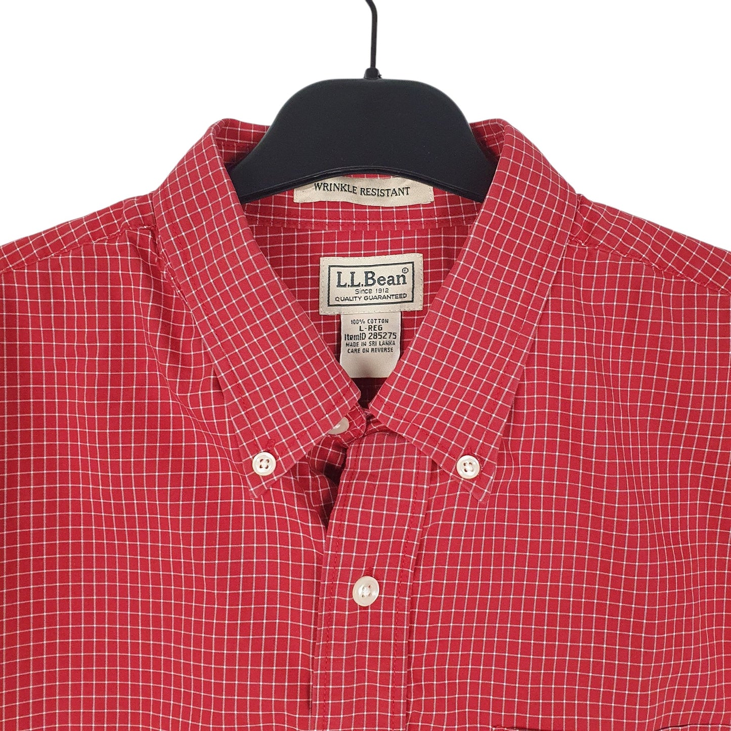 Mens Red L.L.Bean   Shirt
