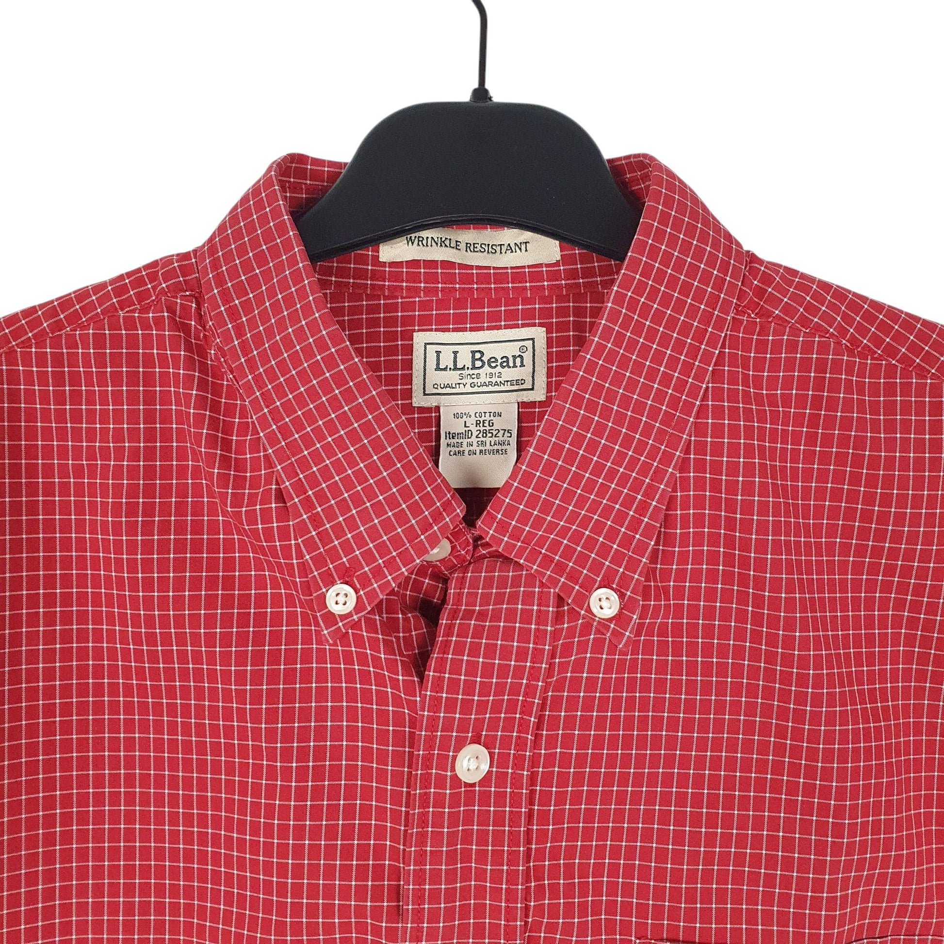 Mens Red L.L.Bean   Shirt