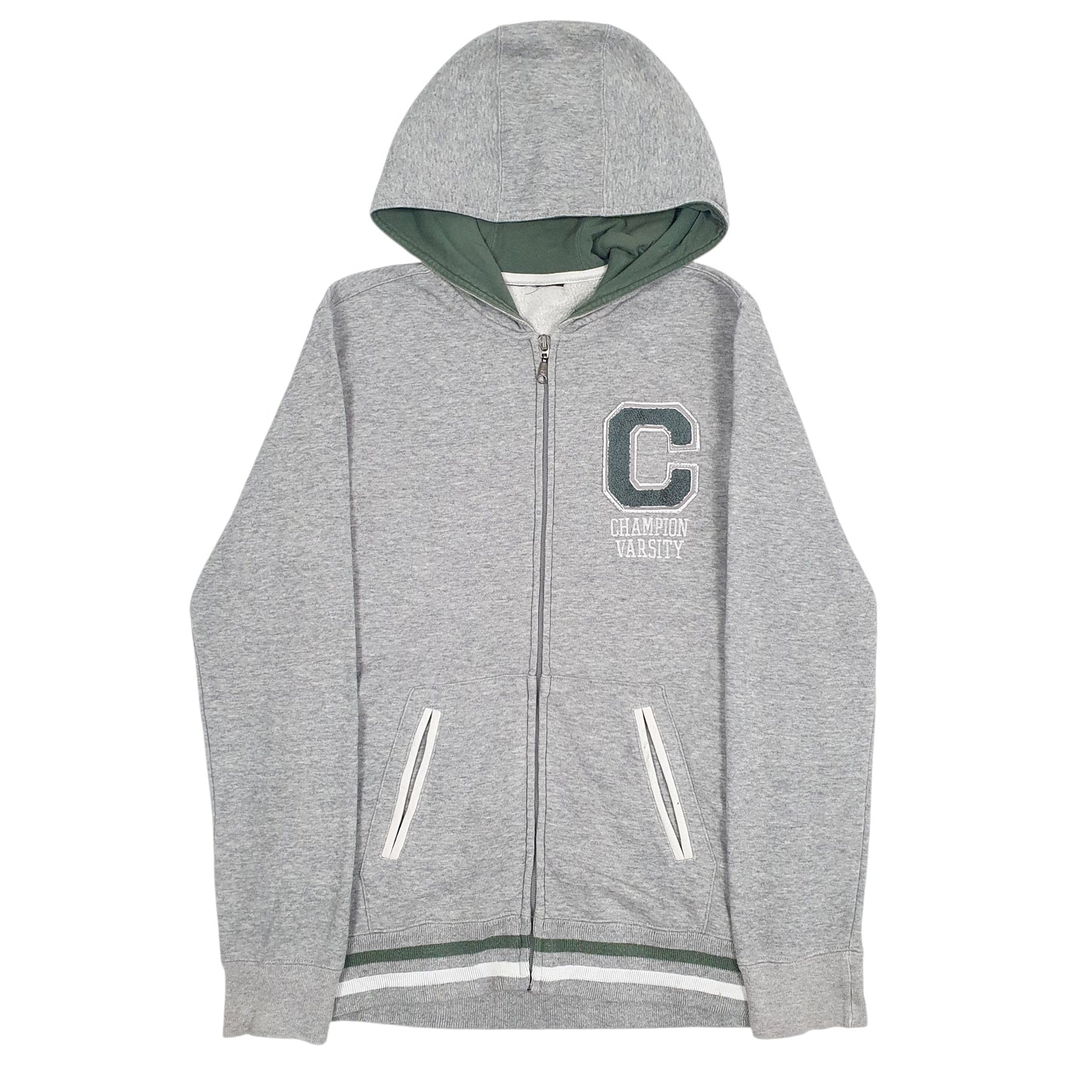 Mens Grey Champion  Full Zip Jumper