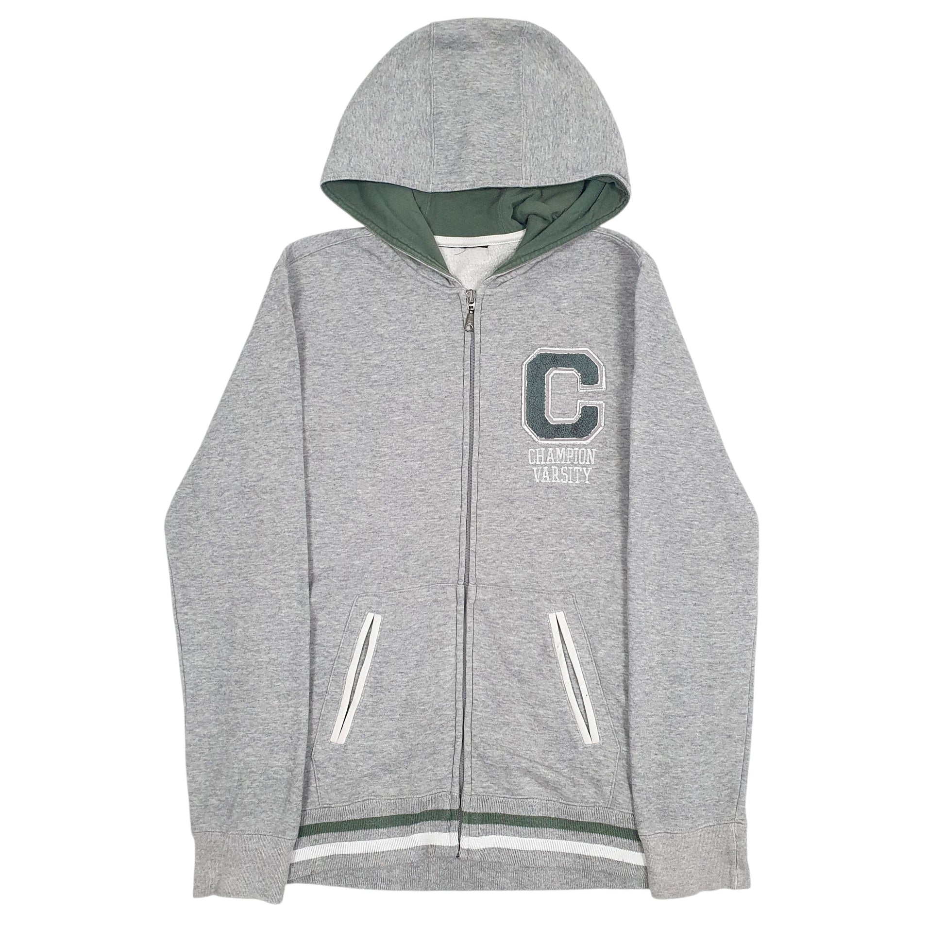 Mens Grey Champion  Full Zip Jumper