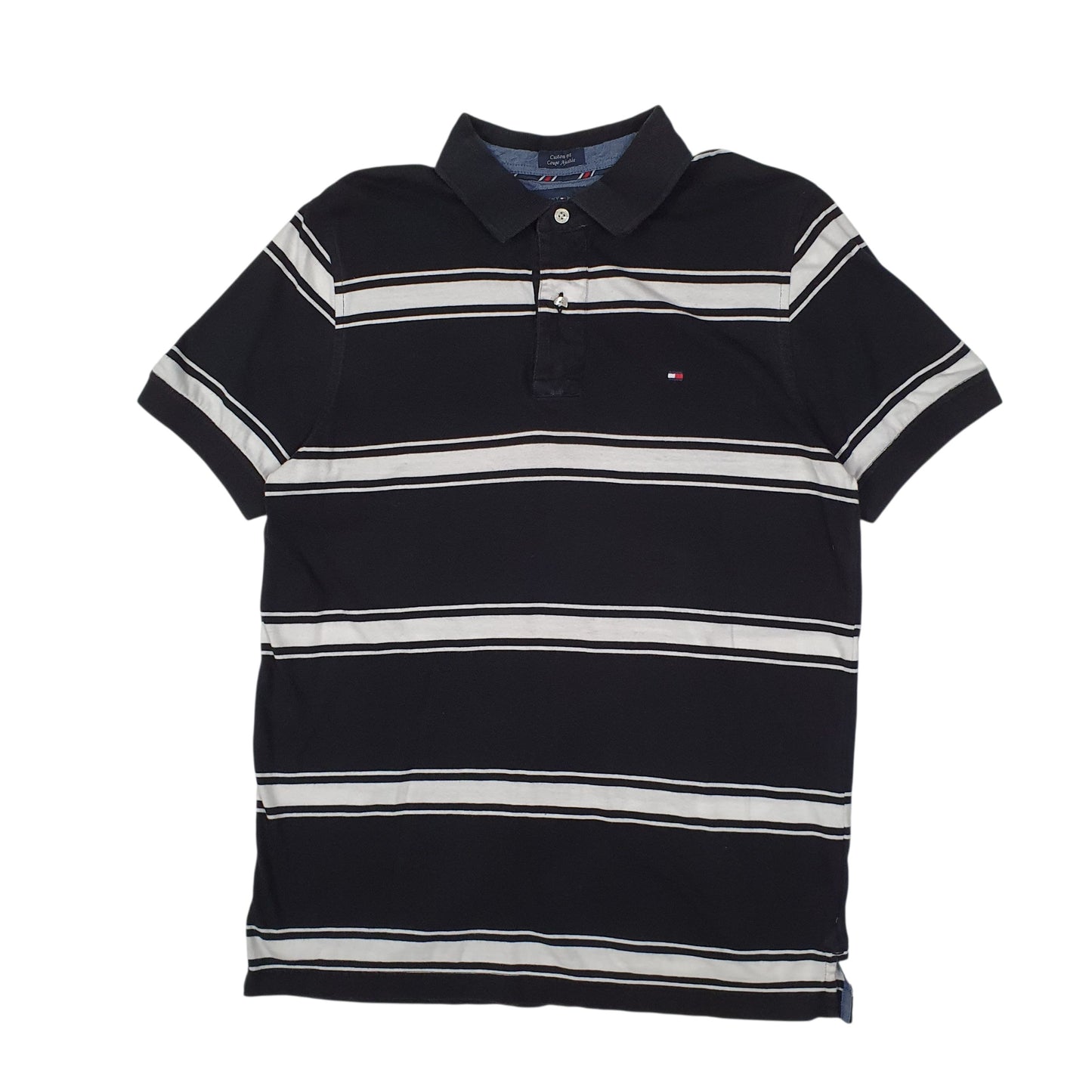 Mens Black Tommy Hilfiger  Short Sleeve Polo Shirt
