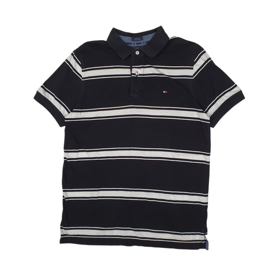 Mens Black Tommy Hilfiger  Short Sleeve Polo Shirt