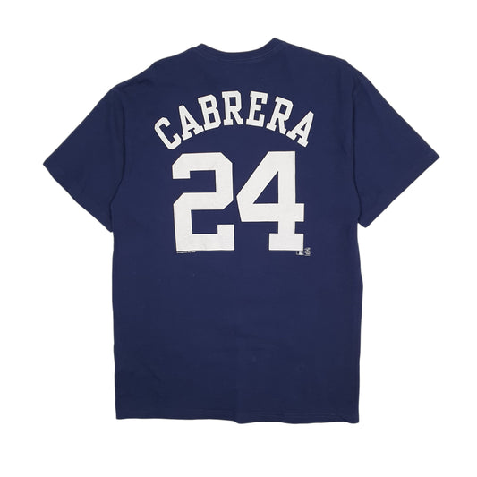 Mens Navy MLB Detroit Tigers Cabrera Baseball  T Shirt