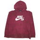 Mens Burgundy Nike Spellout SB Hoodie Jumper
