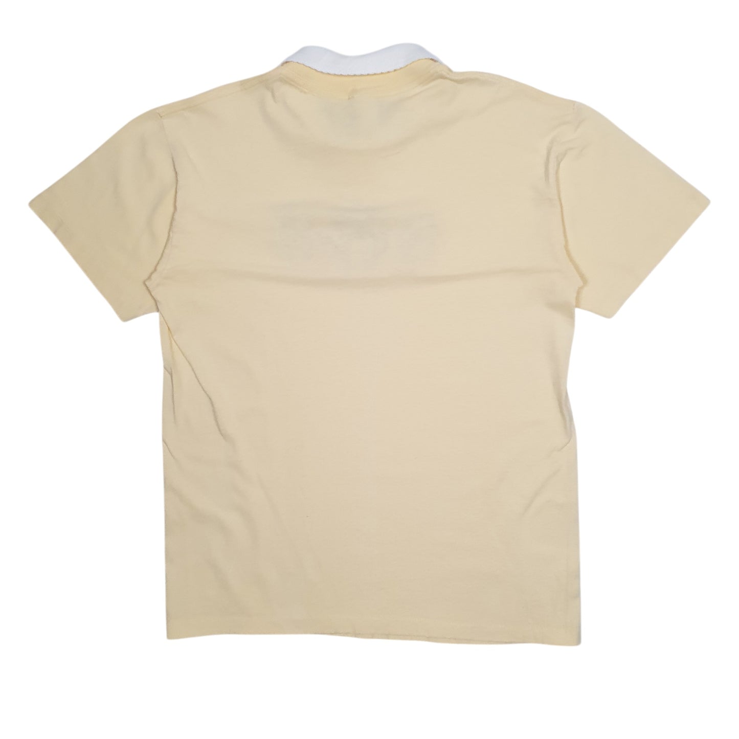 Womens Yellow Top Stitch Vintage 90s Made In USA  Polo Shirt