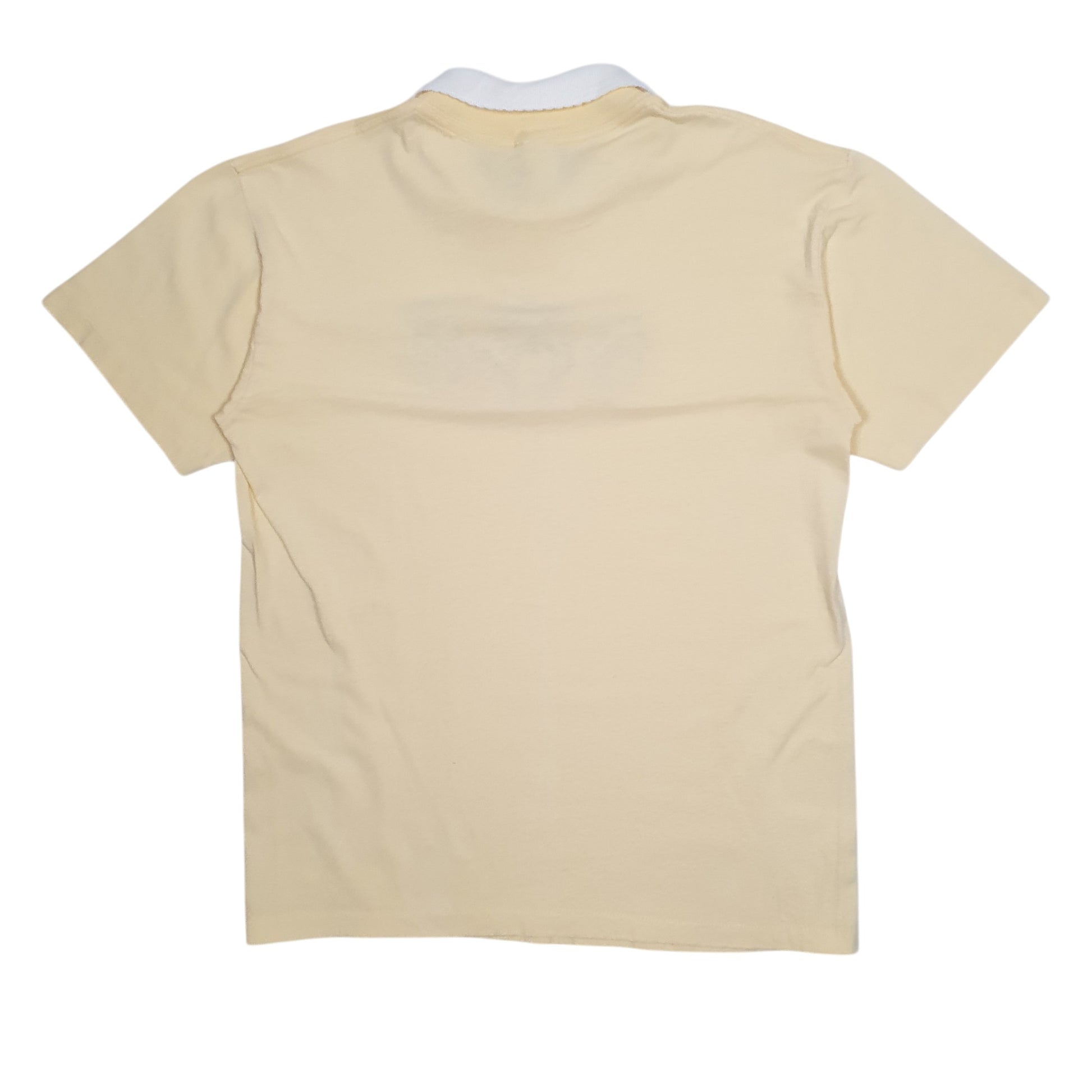 Womens Yellow Top Stitch Vintage 90s Made In USA  Polo Shirt