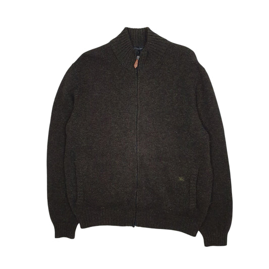 Mens Green Burberry  Full Zip Jumper