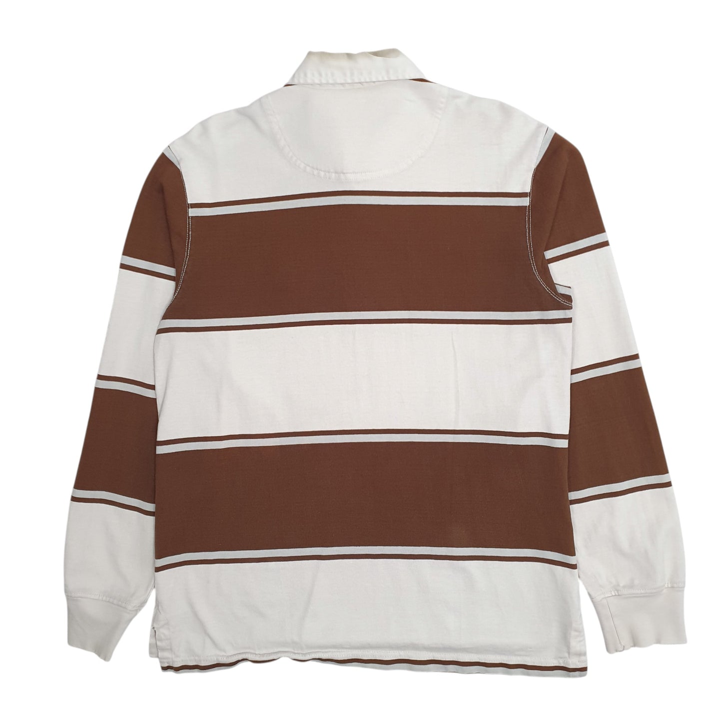 Mens White Timberland Rugby Crewneck Polo Shirt