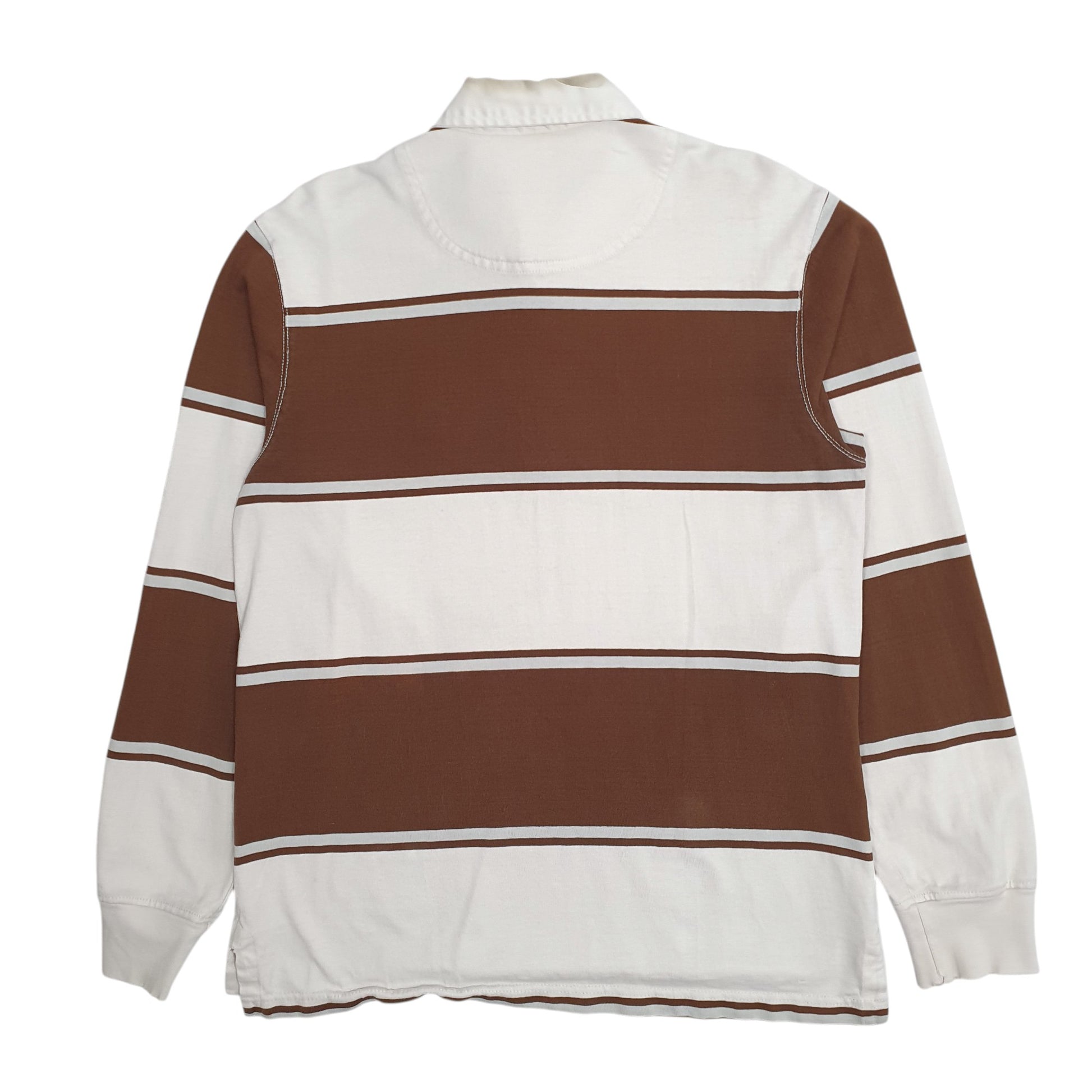 Mens White Timberland Rugby Crewneck Polo Shirt