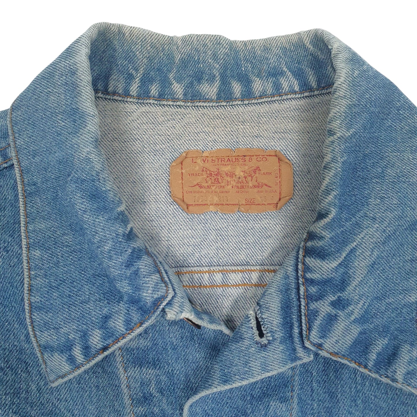 Mens Blue Levis Vintage 90s Type 3 Trucker  Coat