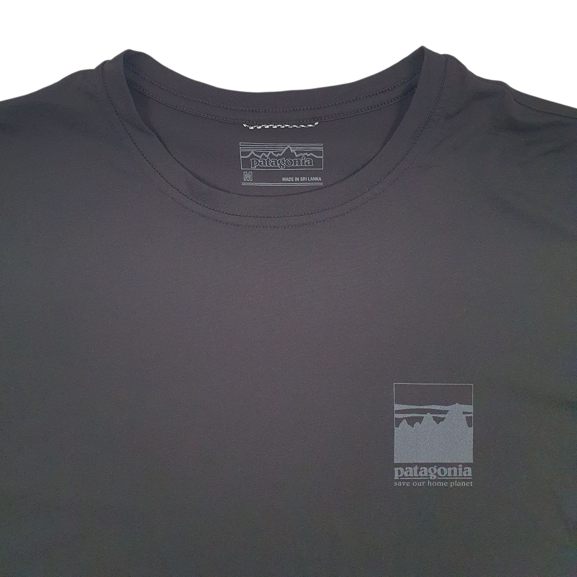 Mens Black Patagonia Capilene  T Shirt