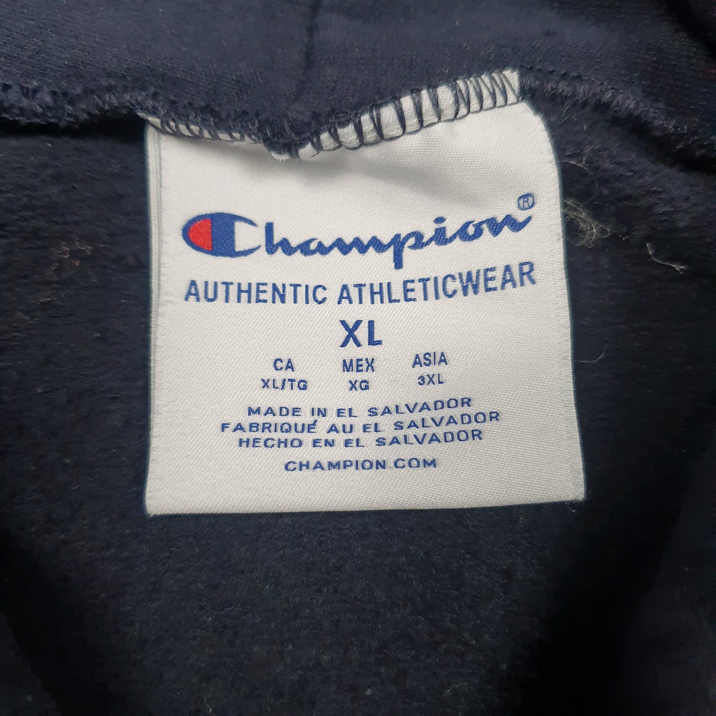 Mens Navy Champion Michigan Hoodie Jumper