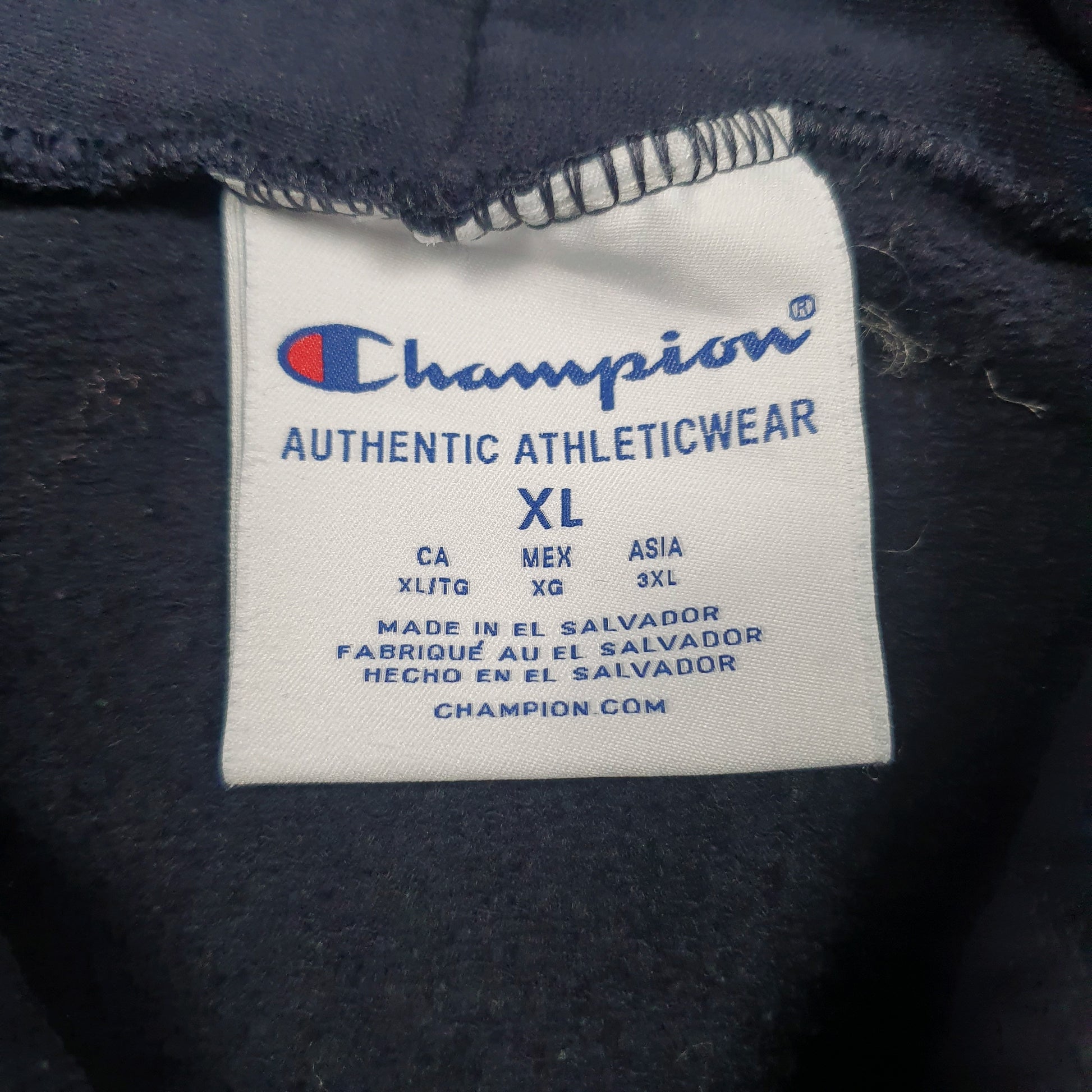 Mens Navy Champion Michigan Hoodie Jumper