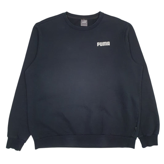 Mens Black Puma  Crewneck Jumper