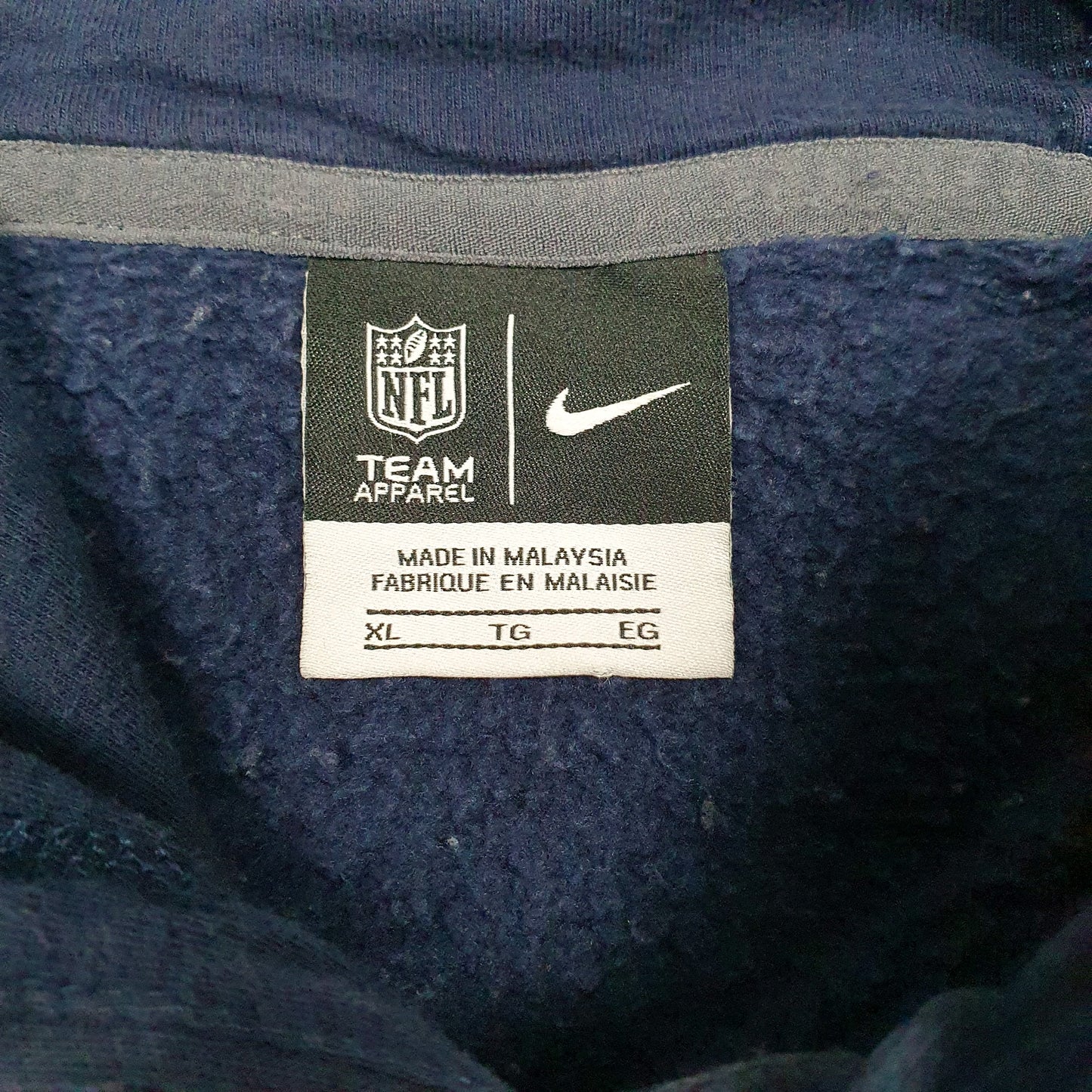 Mens Navy Nike NFL Seattle Seahawks Hoodie Jumper