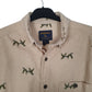 Mens Beige Woolrich Wildlife Geese Thick Chamois  Shirt