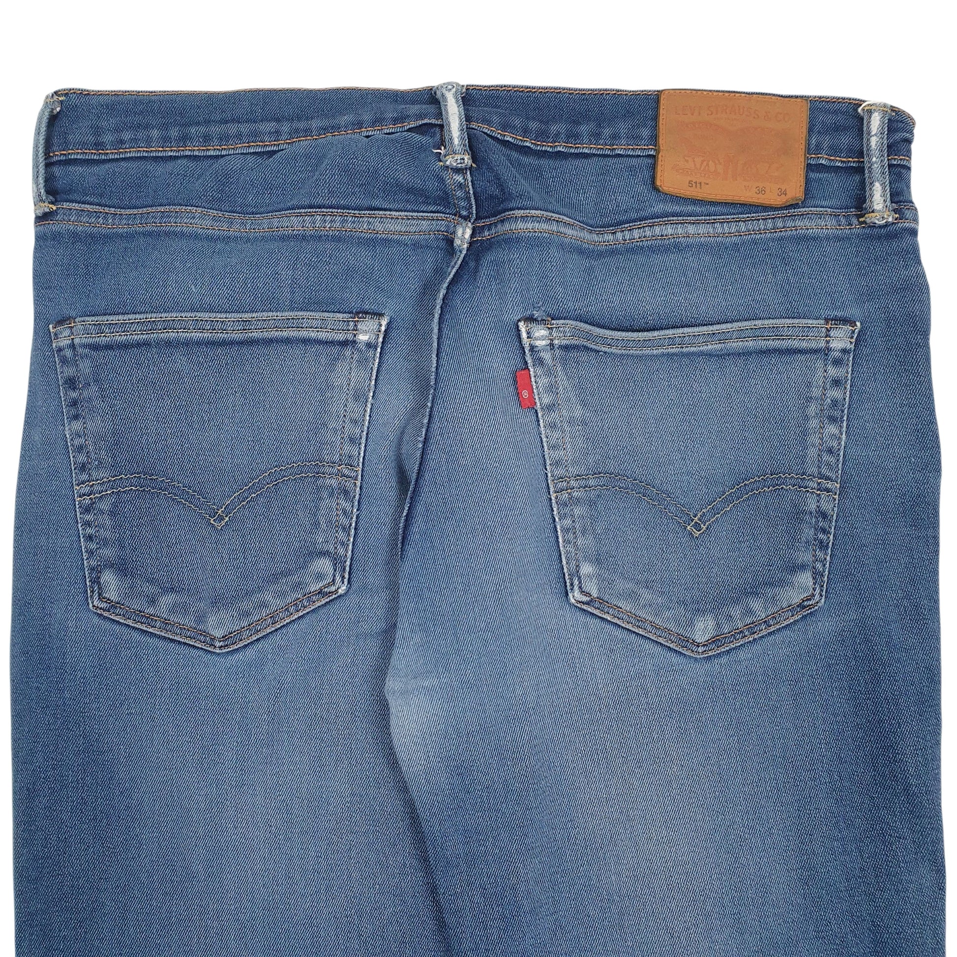 Mens Blue Levis Distressed  Jeans
