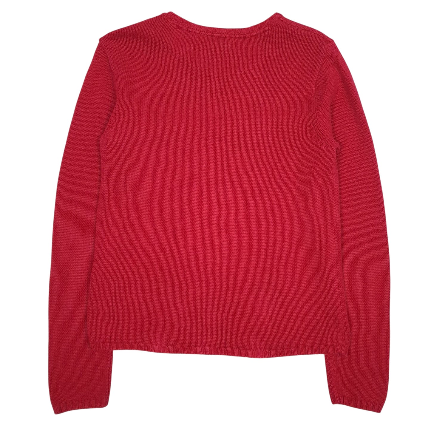 Womens Red Tommy Hilfiger Knitwear Crewneck Jumper