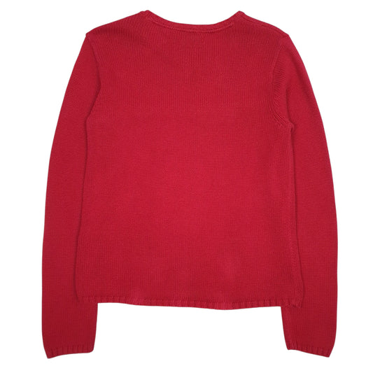 Womens Red Tommy Hilfiger Knitwear Crewneck Jumper