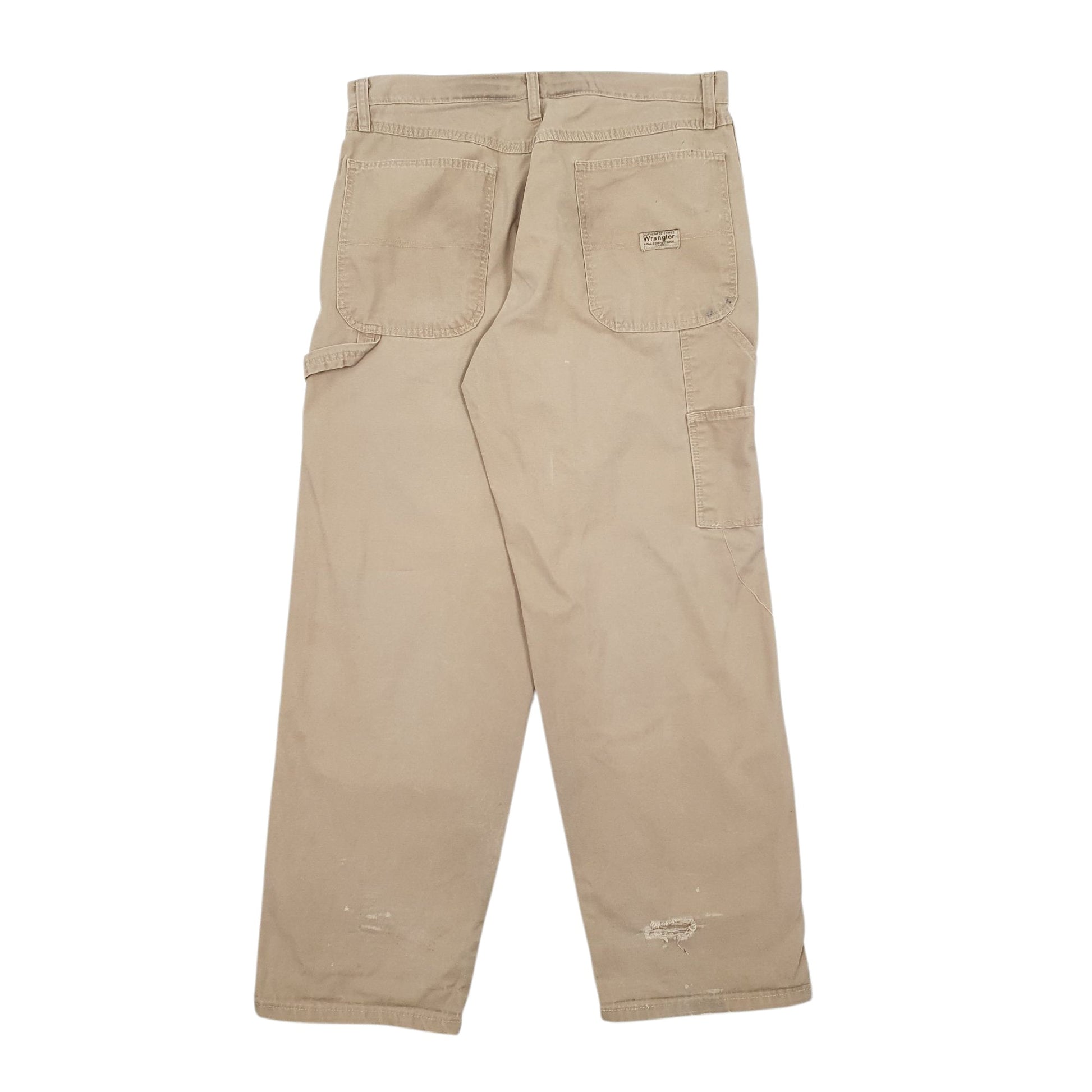 Mens Beige Wrangler  Full Zip Trousers