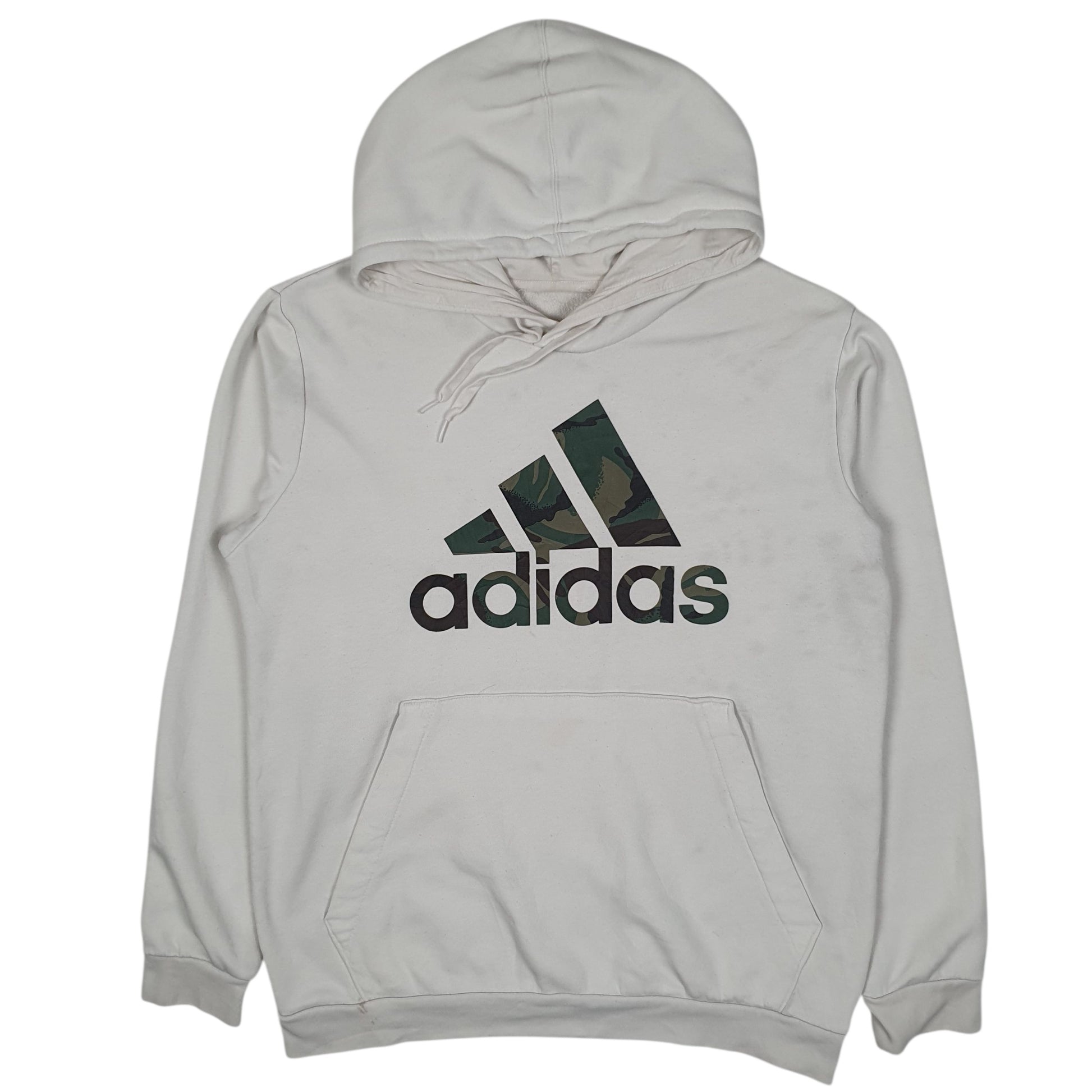 Mens White Adidas  Hoodie Jumper