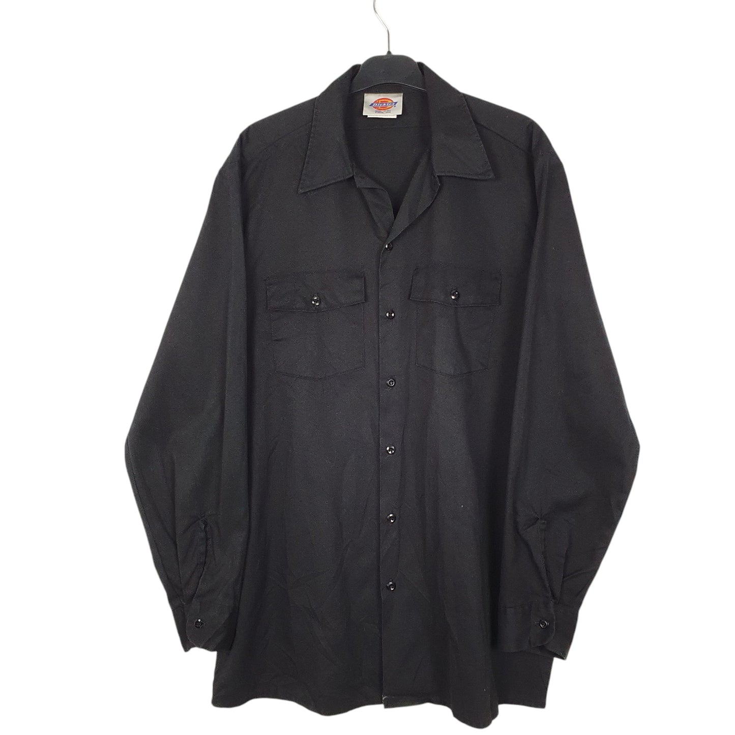 Mens Black Dickies Vintage 90s Made In USA Long Sleeve Shirt