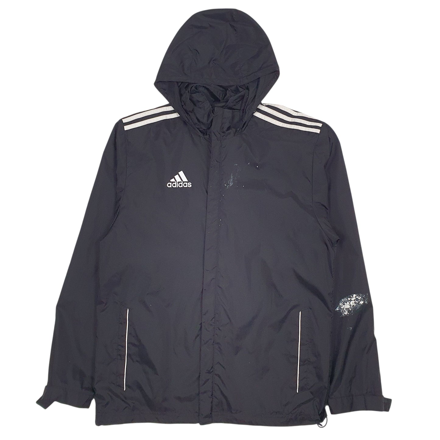 Mens Black Adidas  Crewneck Coat