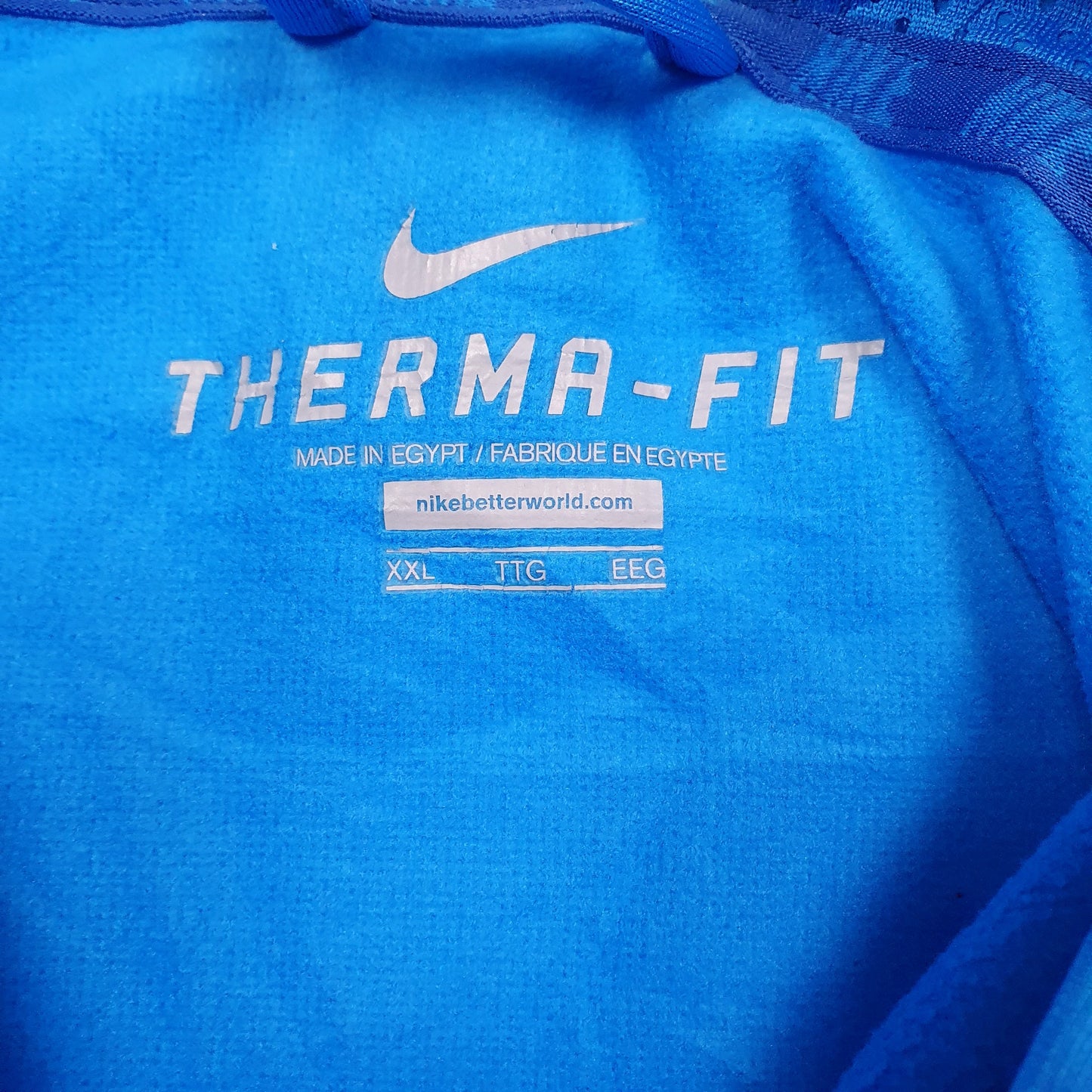 Mens Blue Nike Therma-Fit Hoodie Jumper