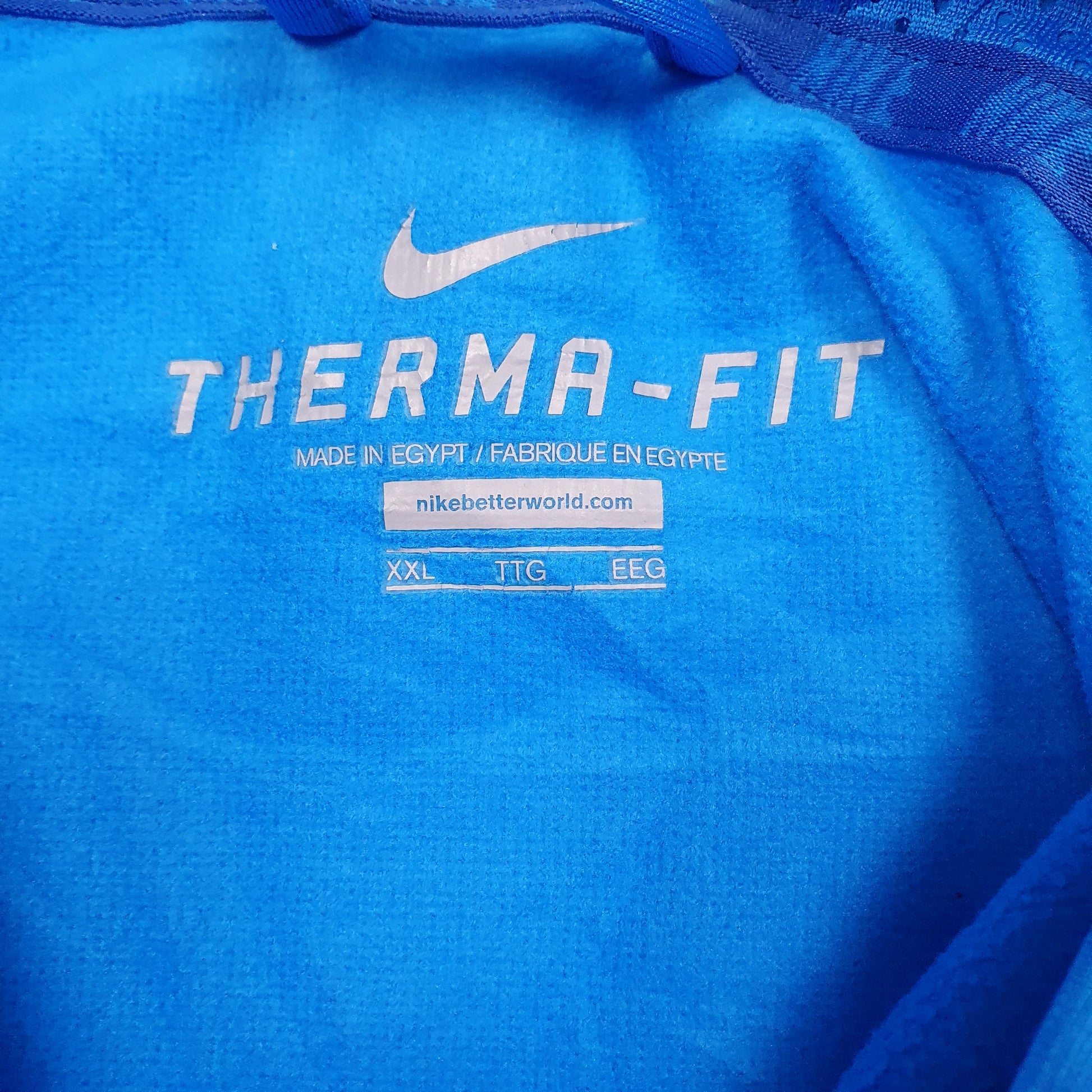 Mens Blue Nike Therma-Fit Hoodie Jumper