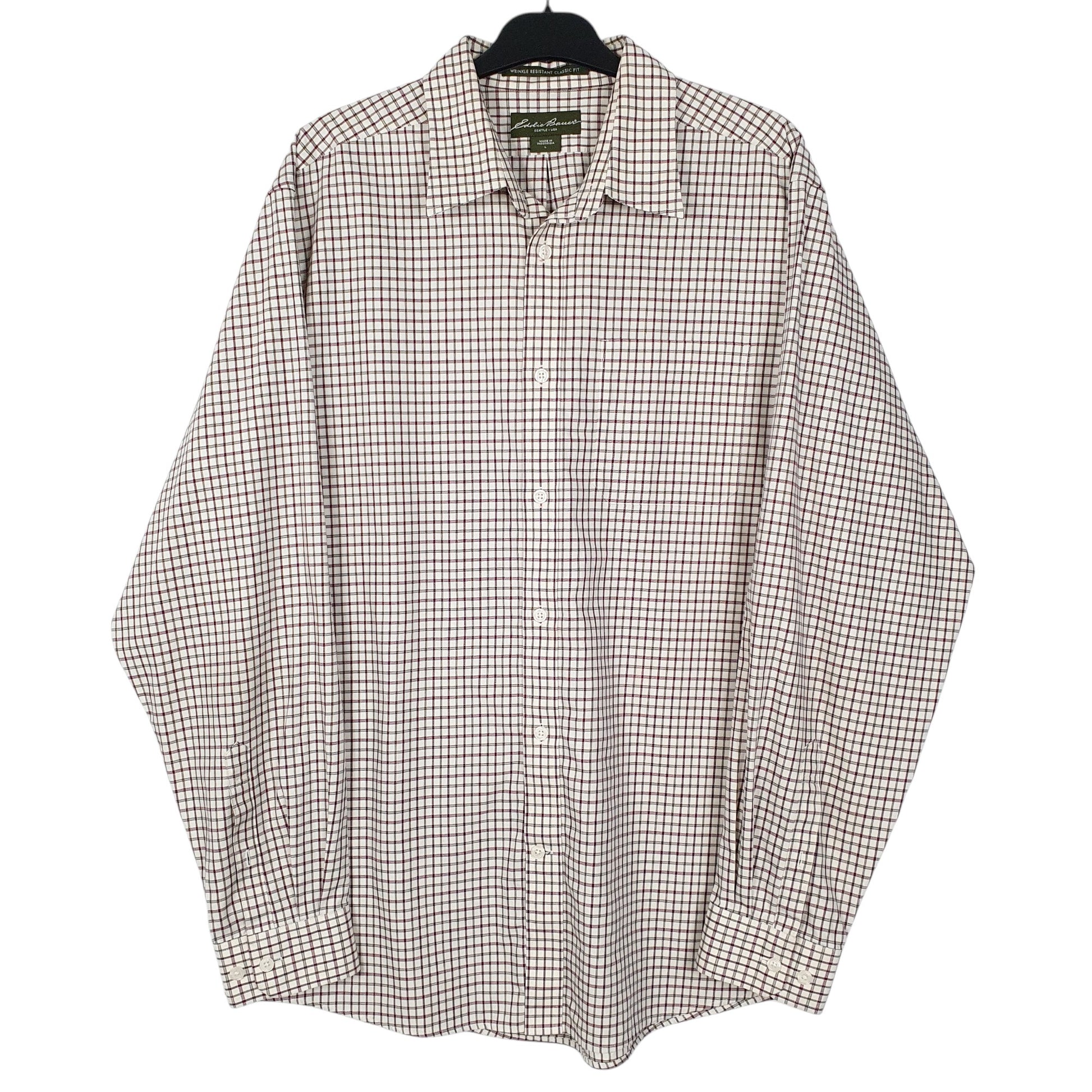 Mens White Eddie Bauer  Long Sleeve Shirt