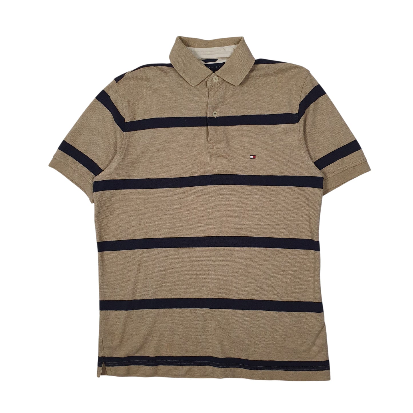 Mens Beige Tommy Hilfiger  Short Sleeve Polo Shirt