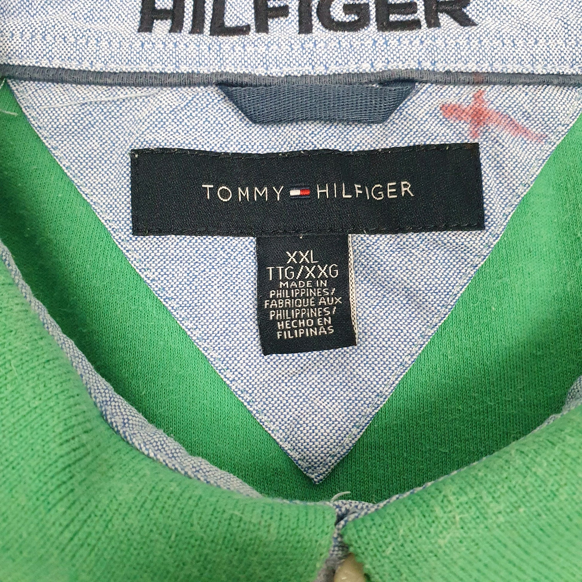 Mens Green Tommy Hilfiger  Crewneck Polo Shirt