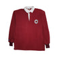 Mens Burgundy Barbarian Rugby Long Sleeve Polo Shirt