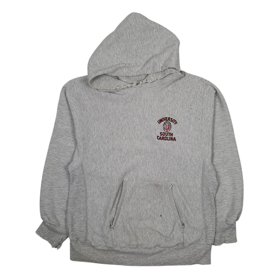 Mens Grey Champion Reverse Weave Warm Up South Carolina Hoodie Jumper