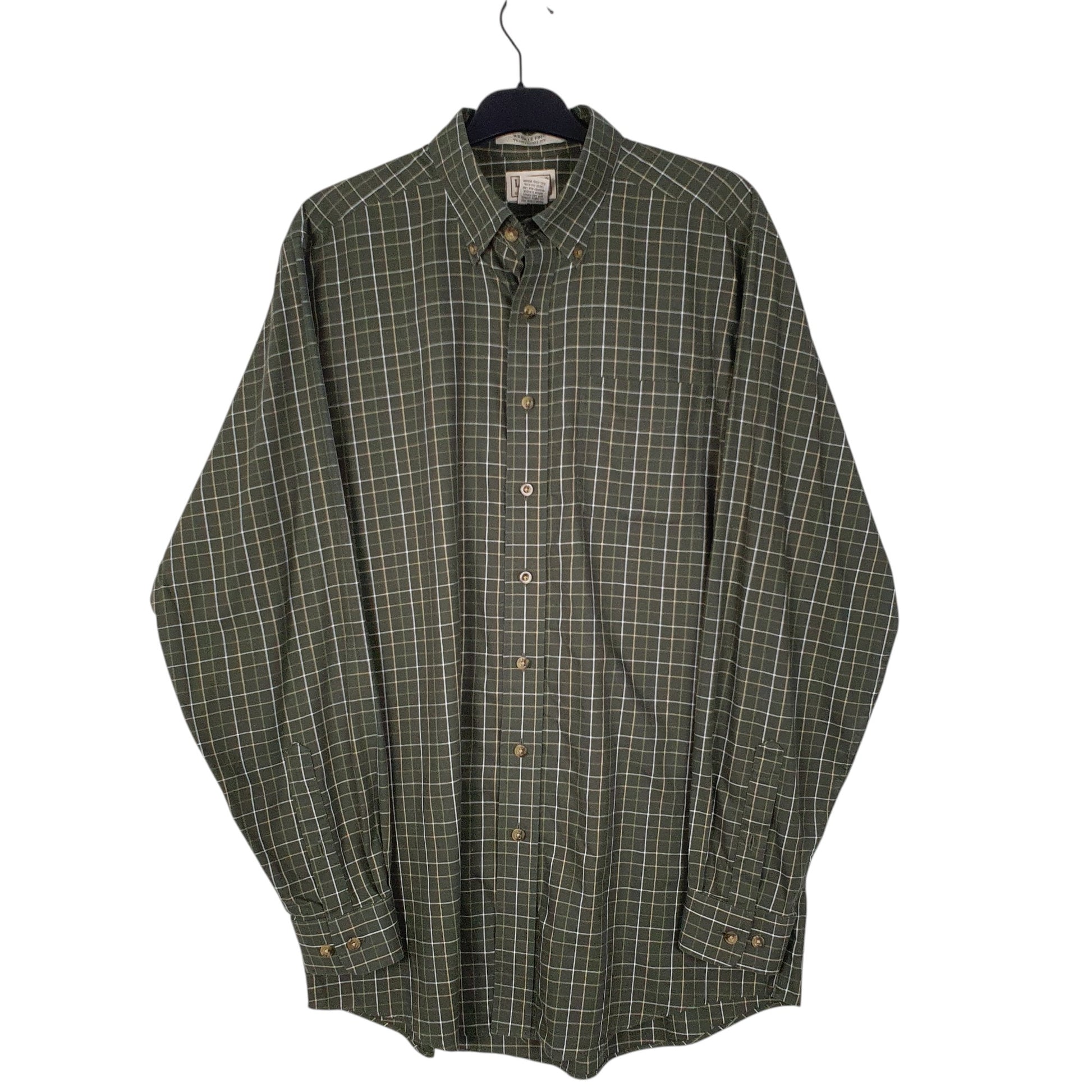 Mens Green L.L.Bean  Long Sleeve Shirt