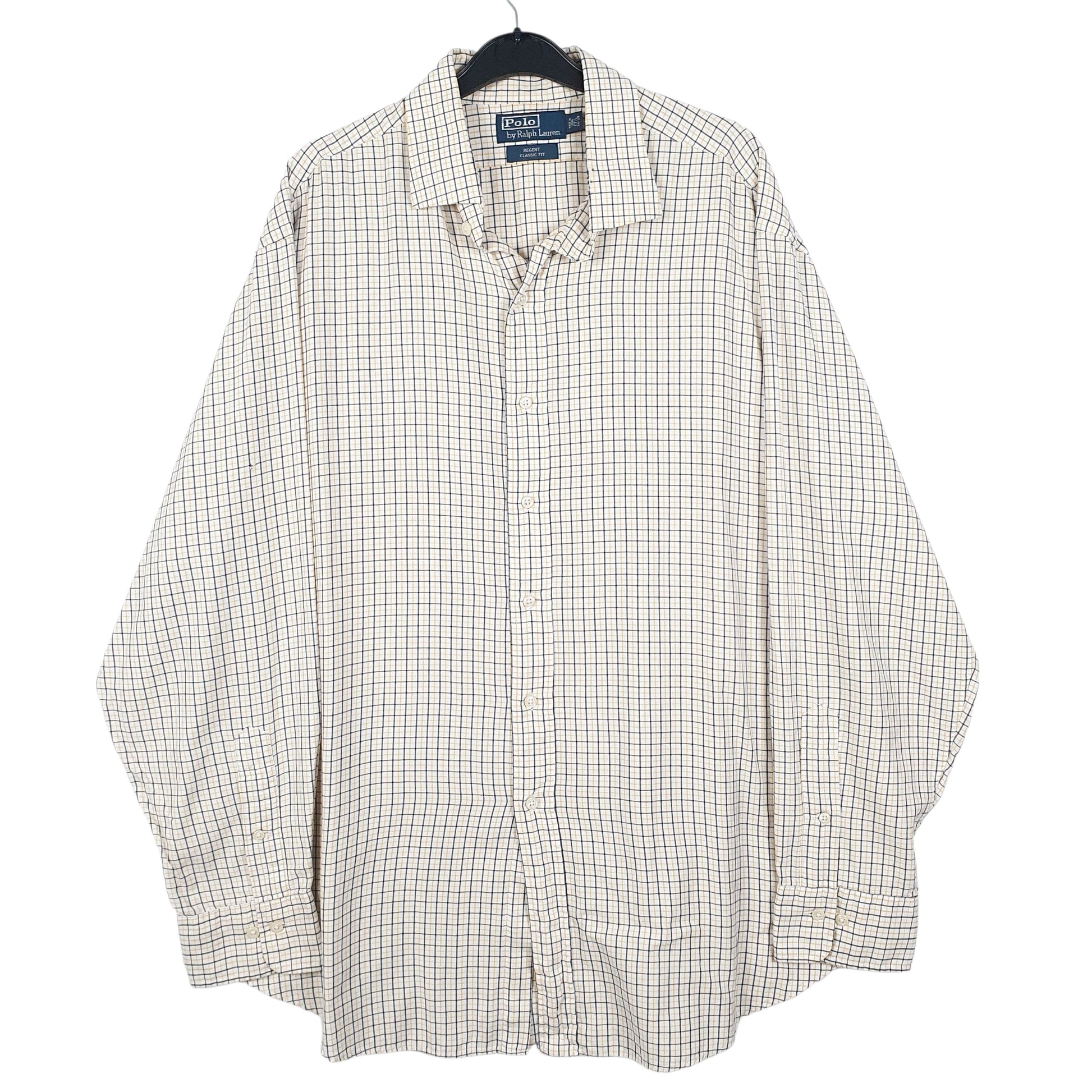 Mens White Polo Ralph Lauren Regent Long Sleeve Shirt