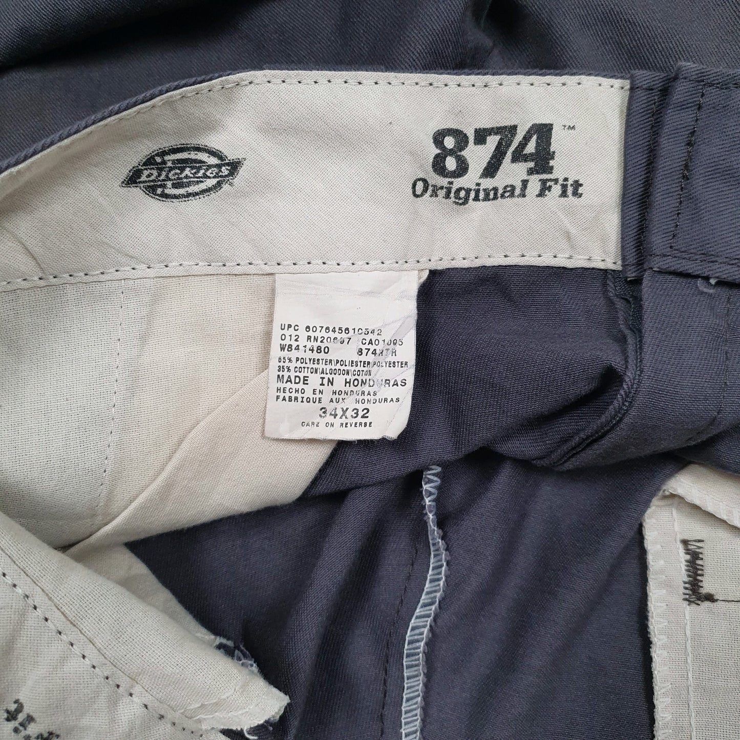 Mens Grey Dickies 874 Original Fit  Trousers