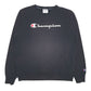 Mens Black Champion Spellout Crewneck Jumper