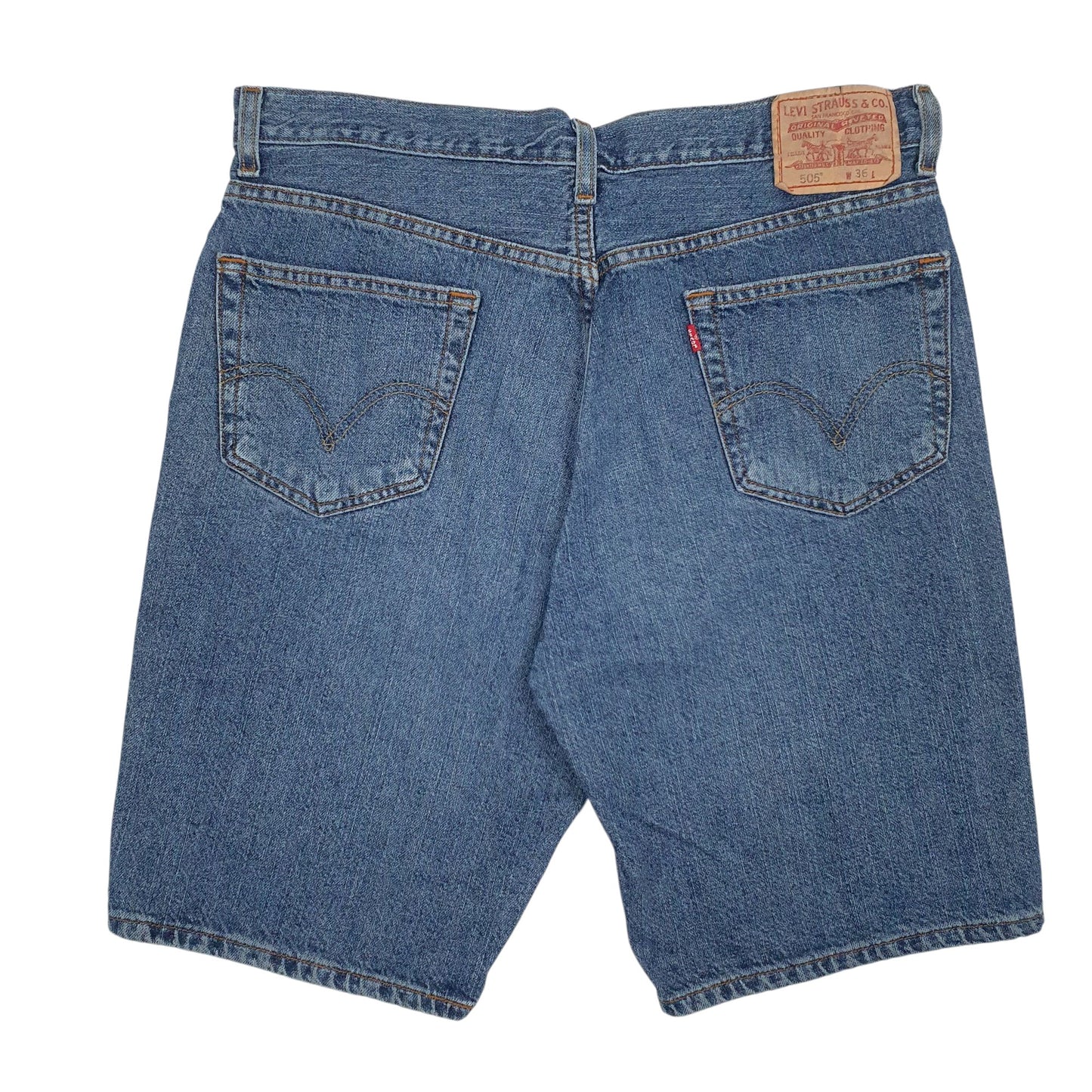 Mens Blue Levis 505 Regular Fit Hoodie Shorts