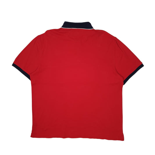 Mens Red Tommy Hilfiger   Polo Shirt
