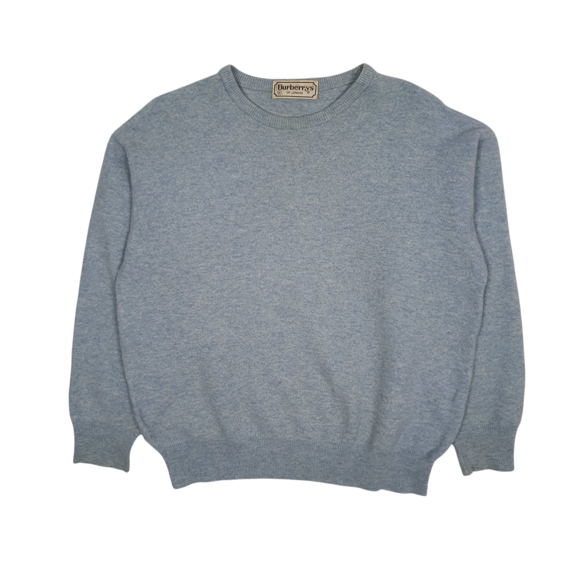 Mens Blue Burberry Vintage 90s Crewneck Jumper