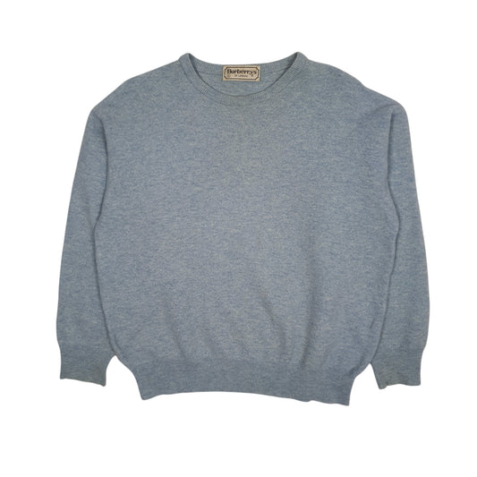 Mens Blue Burberry Vintage 90s Crewneck Jumper