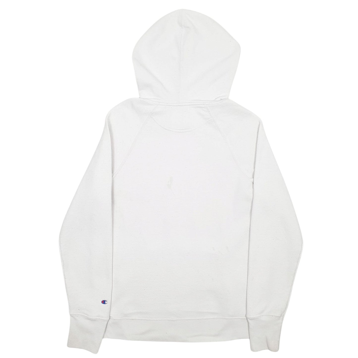 Womens White Champion Spellout Hoodie Jumper